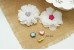 Fabric buttons, FLAT BACK,  ASSORTED shapes, 1.7 cm, Pack of 7